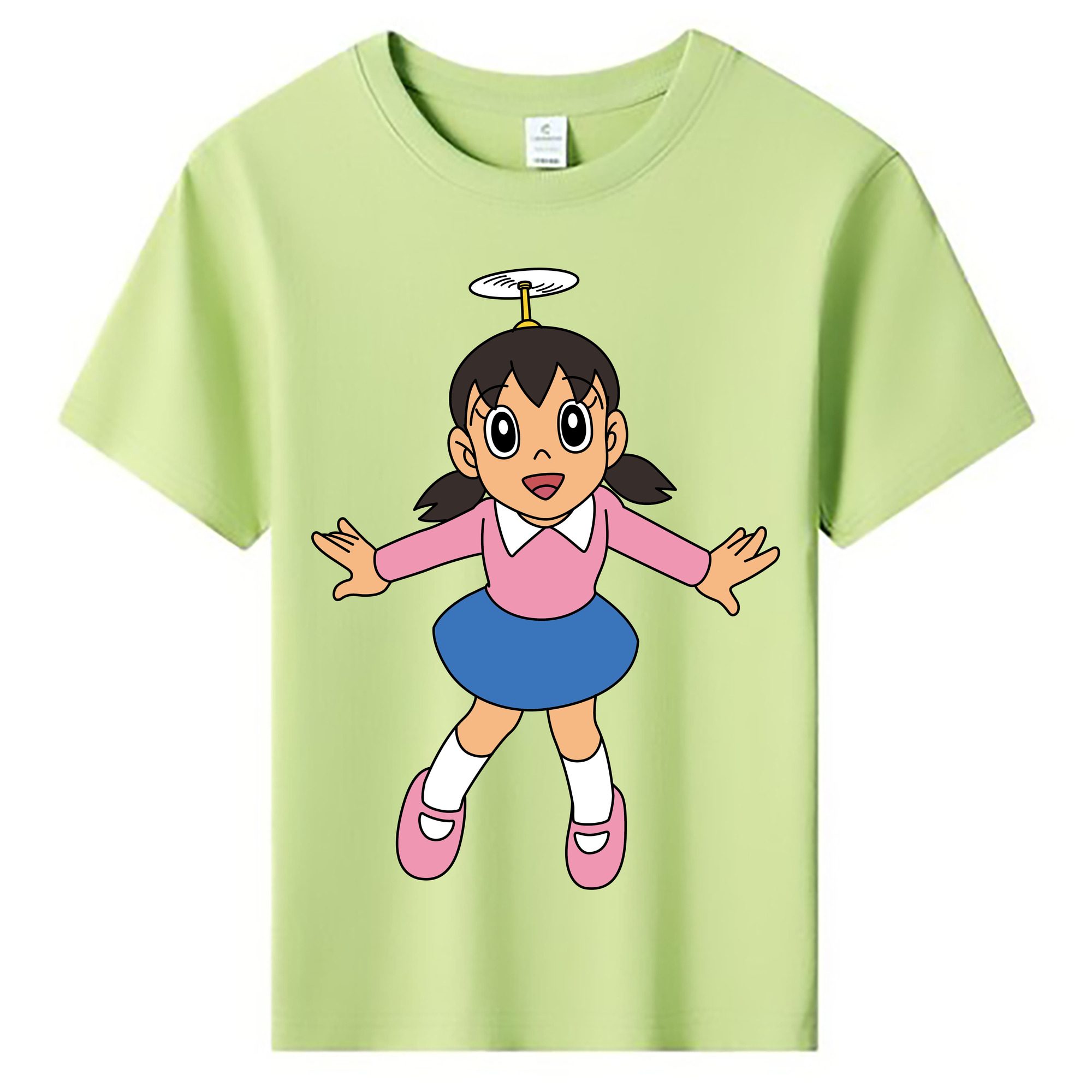 （画像用） ドラえもん みなもと しずか Doraemon Shizuka Minamoto 綿100％キッズTシャツ（フロントプリント）